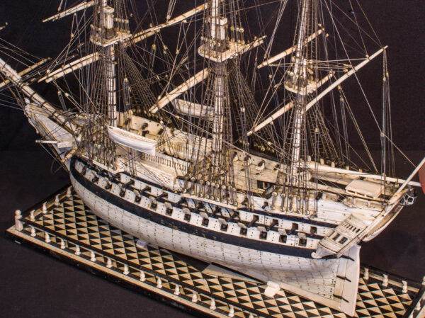 Napoleonic Prisoner of War Model of a 2nd Rate Ship of 72 Guns - Image 2