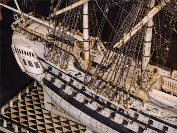 Napoleonic Prisoner of War Model of a 2nd Rate Ship of 72 Guns - Image 11