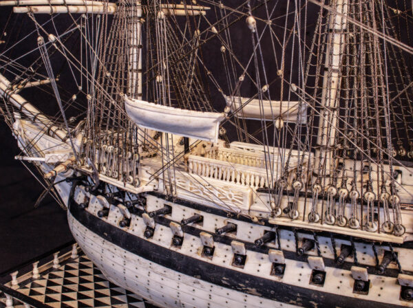 Napoleonic Prisoner of War Model of a 2nd Rate Ship of 72 Guns - Image 12