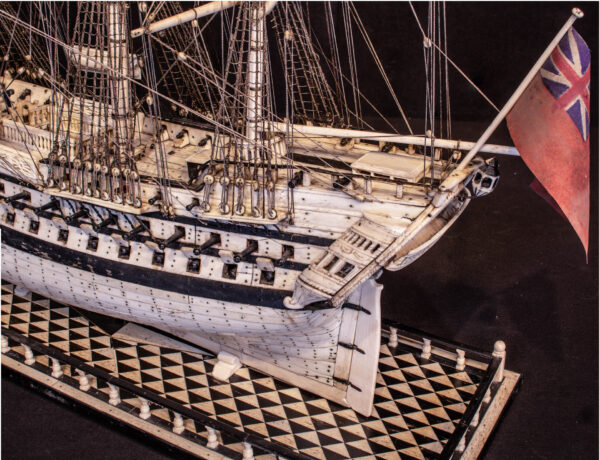 Napoleonic Prisoner of War Model of a 2nd Rate Ship of 72 Guns - Image 13