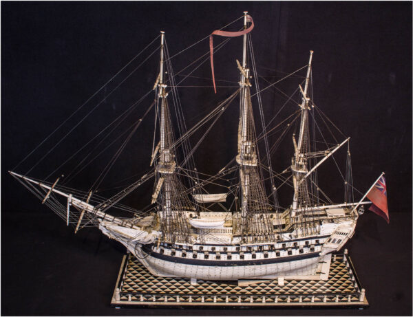Napoleonic Prisoner of War Model of a 2nd Rate Ship of 72 Guns - Image 3