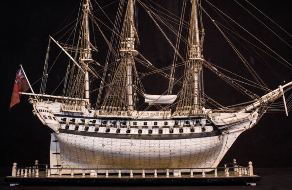 Napoleonic Prisoner of War Model of a 2nd Rate Ship of 72 Guns - Image 6