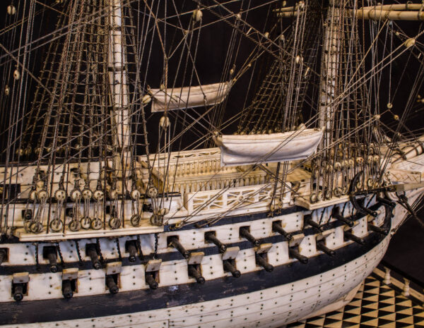 Napoleonic Prisoner of War Model of a 2nd Rate Ship of 72 Guns - Image 9
