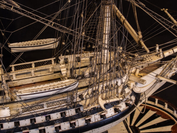 Napoleonic Prisoner of War Model of the Ship HMS ALEXANDER - Image 10