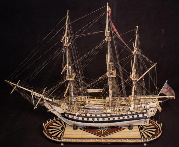 Napoleonic Prisoner of War Model of the Ship HMS ALEXANDER - Image 2