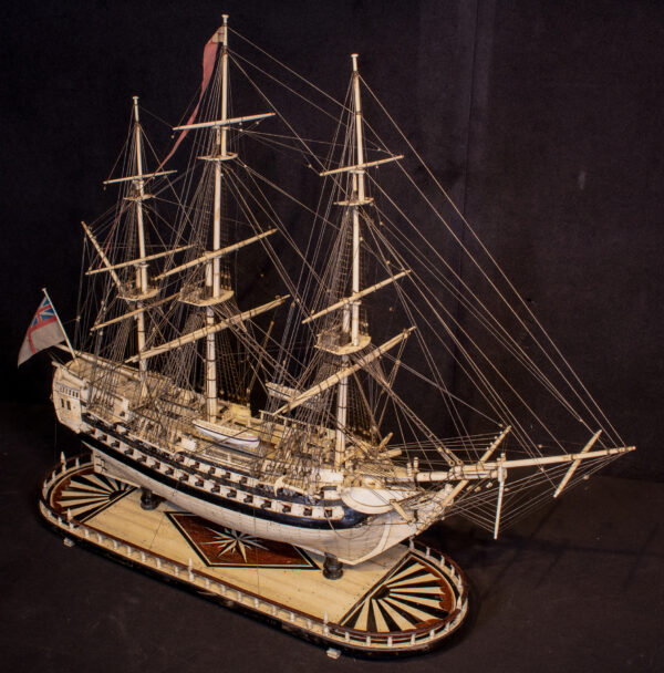 Napoleonic Prisoner of War Model of the Ship HMS ALEXANDER - Image 4