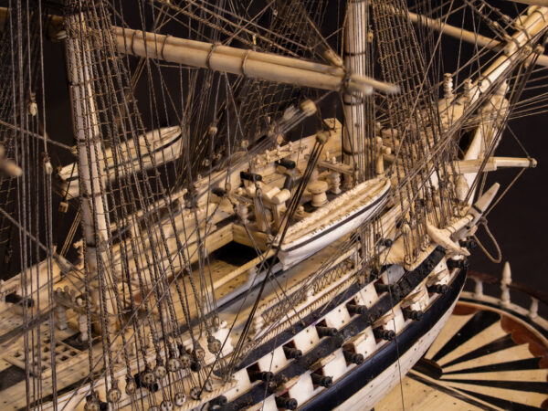 Napoleonic Prisoner of War Model of the Ship HMS ALEXANDER - Image 6