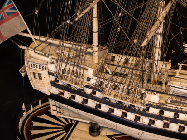 Napoleonic Prisoner of War Model of the Ship HMS ALEXANDER - Image 8