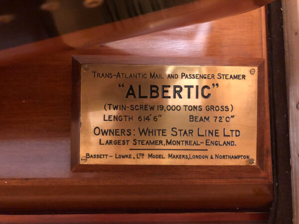 Builders Dockyard Model of White Star Line ALBERTIC - Image 3