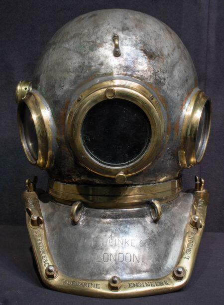 Period Style Three Light, 12 Bolt C.E. Heinke Dive Helmet