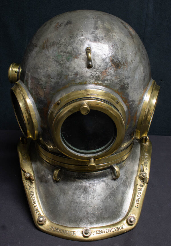 Period Style Three Light, 12 Bolt C.E. Heinke Dive Helmet - Image 6