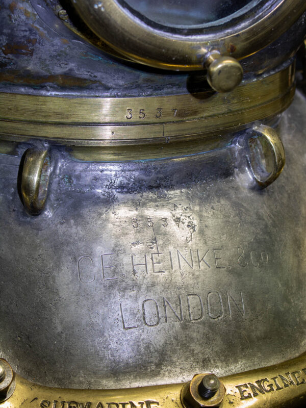 Period Style Three Light, 12 Bolt C.E. Heinke Dive Helmet - Image 7