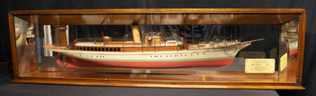 Cased Builders Dockyard Half Hull Model of the Steam Yacht TUSCARORA