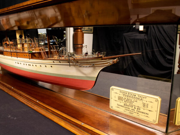 Cased Builders Dockyard Half Hull Model of the Steam Yacht TUSCARORA - Image 10