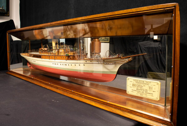 Cased Builders Dockyard Half Hull Model of the Steam Yacht TUSCARORA - Image 13