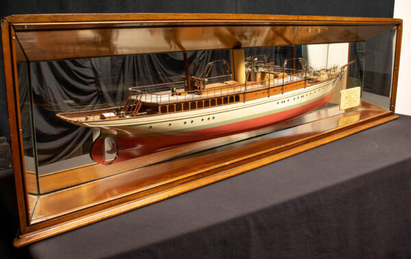 Cased Builders Dockyard Half Hull Model of the Steam Yacht TUSCARORA - Image 14