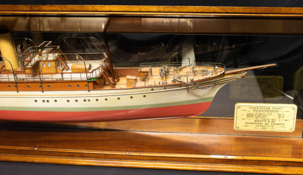 Cased Builders Dockyard Half Hull Model of the Steam Yacht TUSCARORA - Image 2