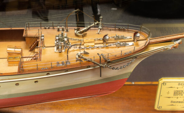 Cased Builders Dockyard Half Hull Model of the Steam Yacht TUSCARORA - Image 4