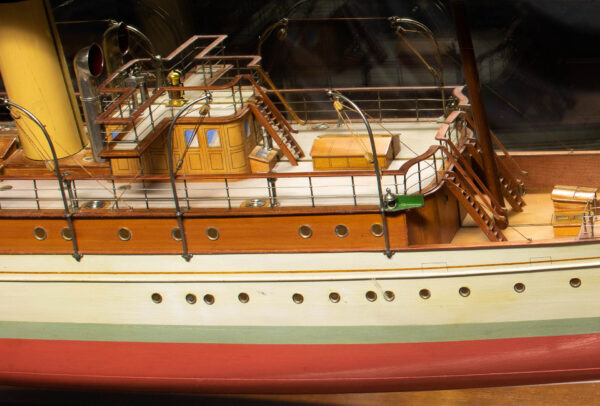 Cased Builders Dockyard Half Hull Model of the Steam Yacht TUSCARORA - Image 6