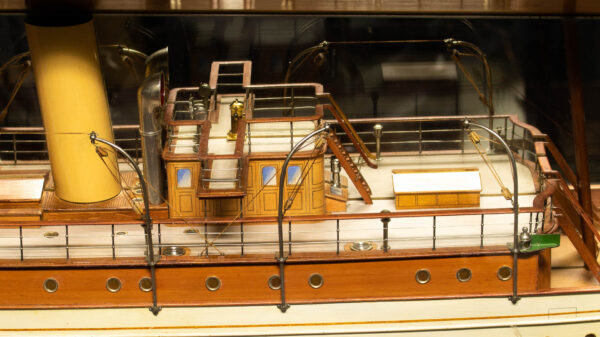 Cased Builders Dockyard Half Hull Model of the Steam Yacht TUSCARORA - Image 7