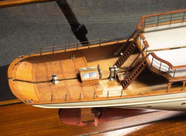 Cased Builders Dockyard Half Hull Model of the Steam Yacht TUSCARORA - Image 9