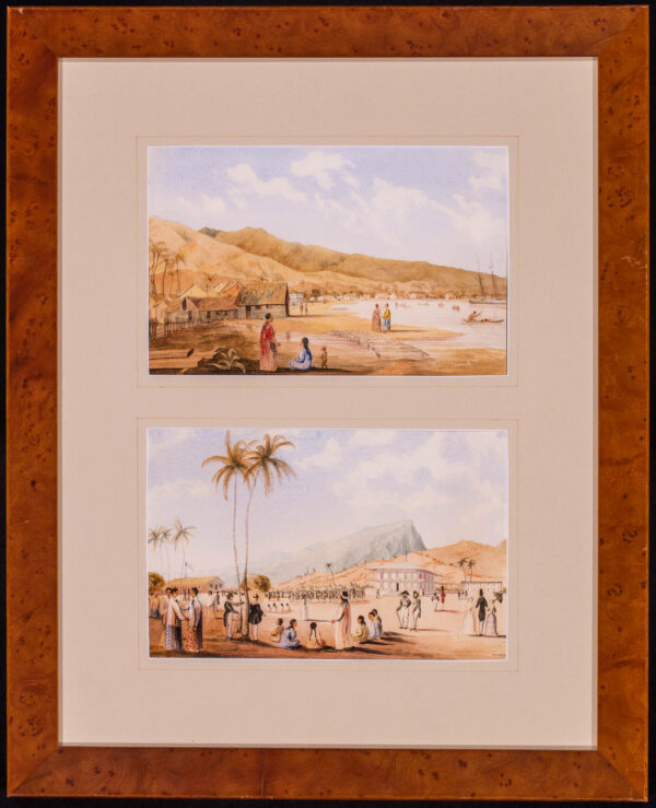 A Wonderful Collection of Seven Paintings of Tahiti by Royal Naval Officer SR Lock - Image 6
