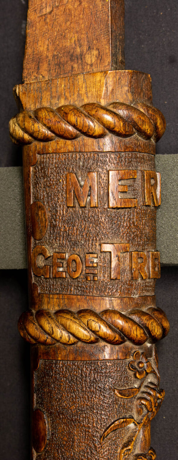 Outstanding Carved Yacht Tiller Arm from MERLIN - Image 10