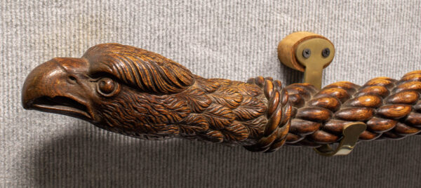 Outstanding Carved Yacht Tiller Arm from MERLIN - Image 3