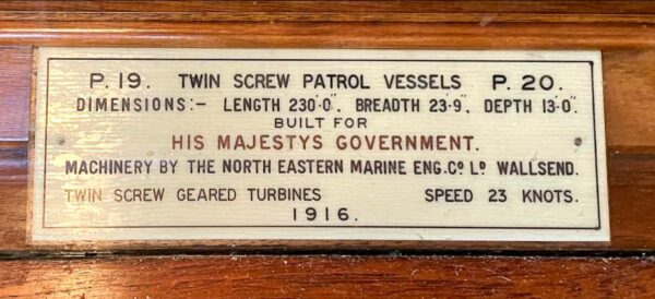 Builders Dockyard Model of the Royal Naval P Class Sloops P19 & P20 - Image 25