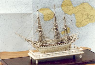 Napoleonic Prisoner of War Model of a Man-O-War Third Rate