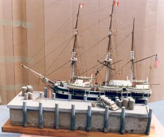 Scratch-Built Whaler at Pierside