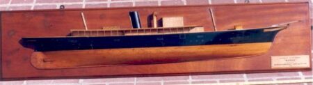 Builder's Half Block Model of Screw Steamer MINNA