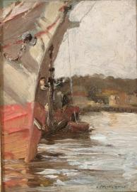 Ship Lifting Anchor