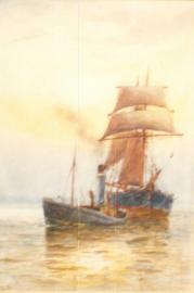Topmast Schooner and Tug