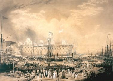 The Launch of HMS TRAFALGAR