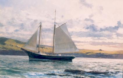 ALFRED Entering Mendicino Bay, 1875
