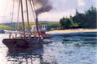 BIG RIVER Towing into North Bend, Oregon