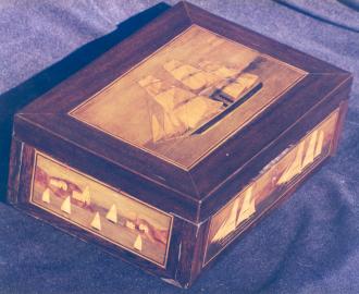 Inlaid Trinity Lighthouse Box