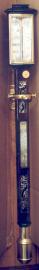Ship's Gimbeled Marine Barometer with Mother of Pearl Inlay, 1860