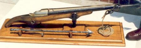 Greener Whaling Gun on Stand