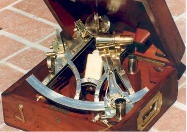 Ivory Handled Double Framed Cary Sextant, 1870