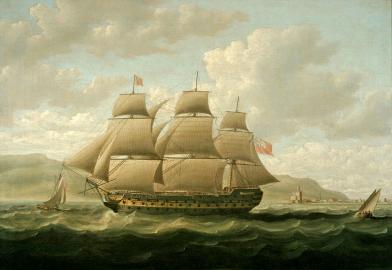 First Rate Warship Off Balearic Islands, Spain