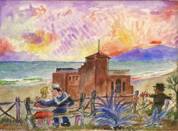 Lovers at Santa Monica Bluff