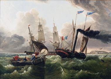 A French Sidewheel Steamship of Le Havre & Honfleur