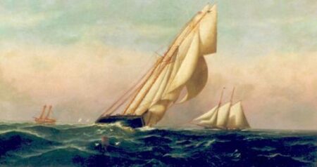 Regatta Off Sandy Hook,  N.Y.C.