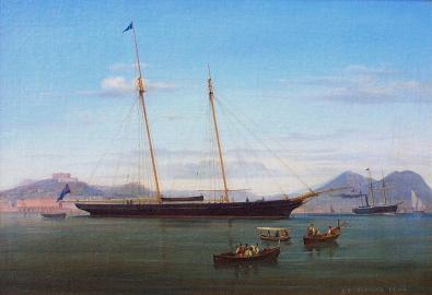 British Schooner Anchored at Naples