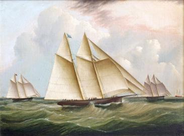 The Start Of The 1866 Great Transatlantic Yacht Race