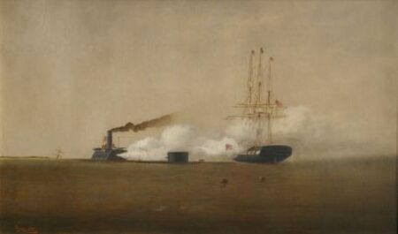 U.S.S. MONITOR Defends Against C.S.S. VIRGINIA, 1862