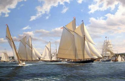 FORTUNA and the Fleet, Newport Regatta 1890