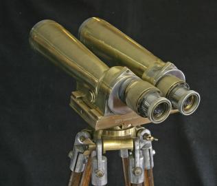French Brass Binoculars With Tripod